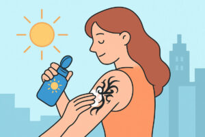 Auringonsuojaus tuoreelle tatuoinnille – käytäntö