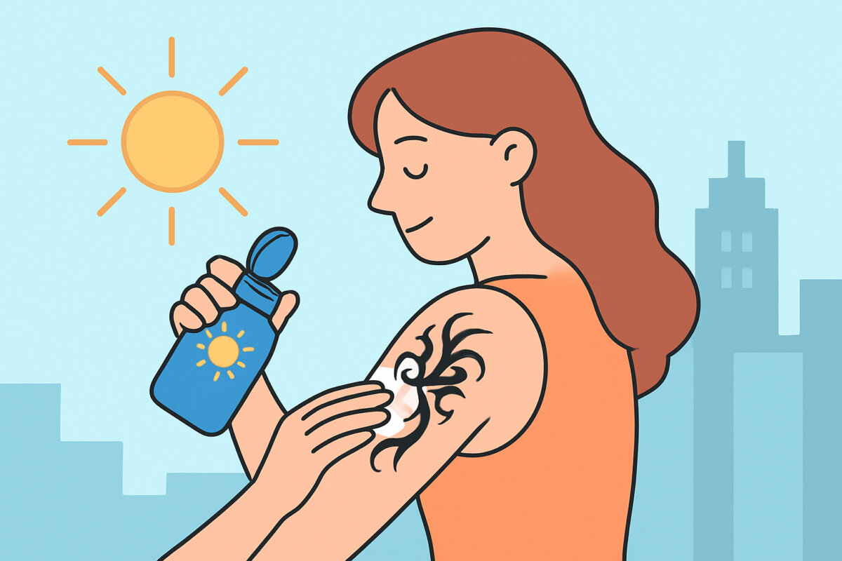 Auringonsuojaus tuoreelle tatuoinnille – käytäntö