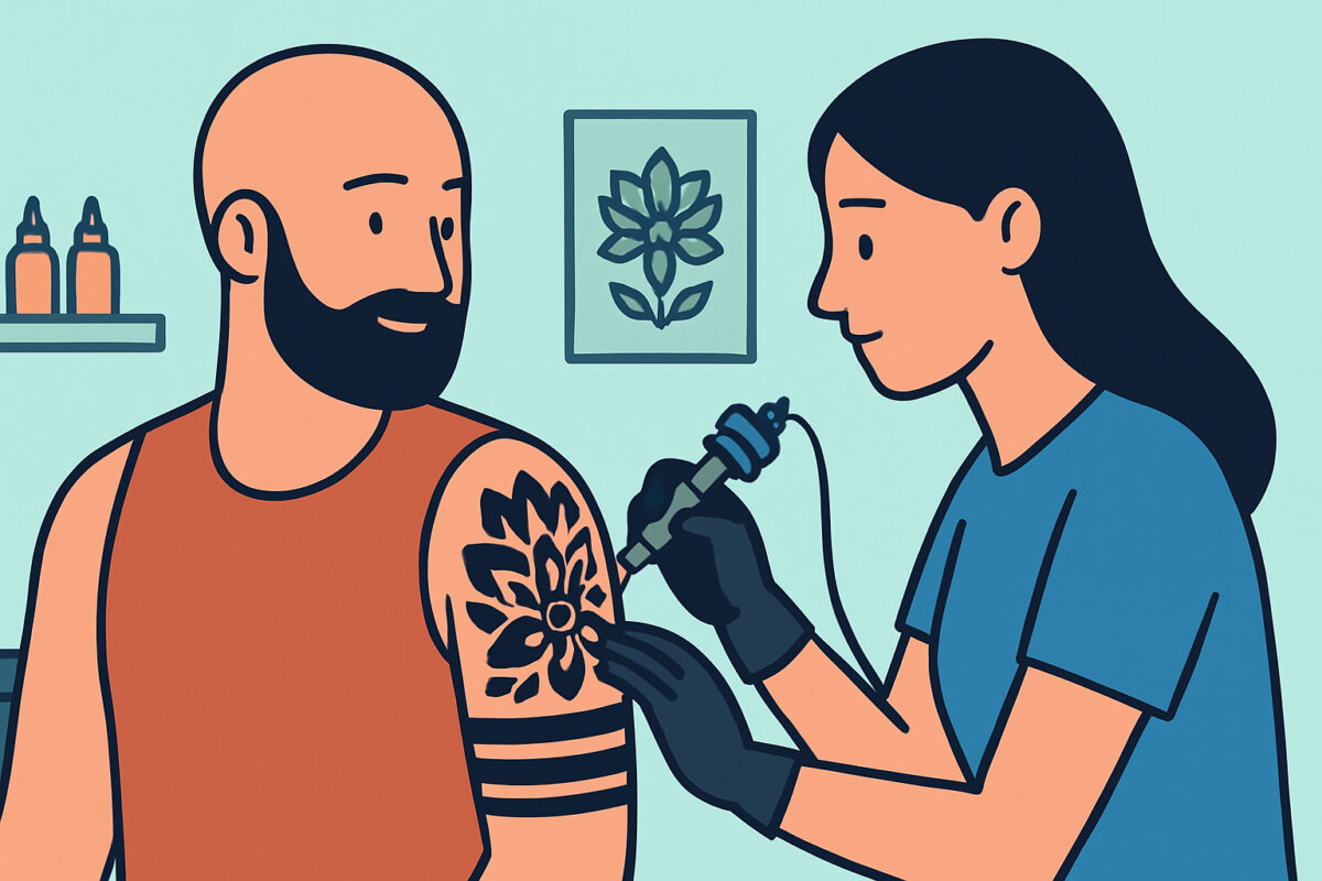 Blackwork-tyyli ja sen näkyvyys vartalolla – peitto
